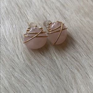 Pink Stone Earrings
